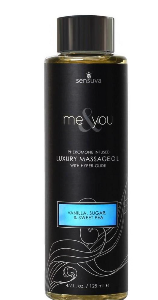 Me and You Pheromone Infused Luxury Massage Oil Vanilla Sugar Sweet Pea