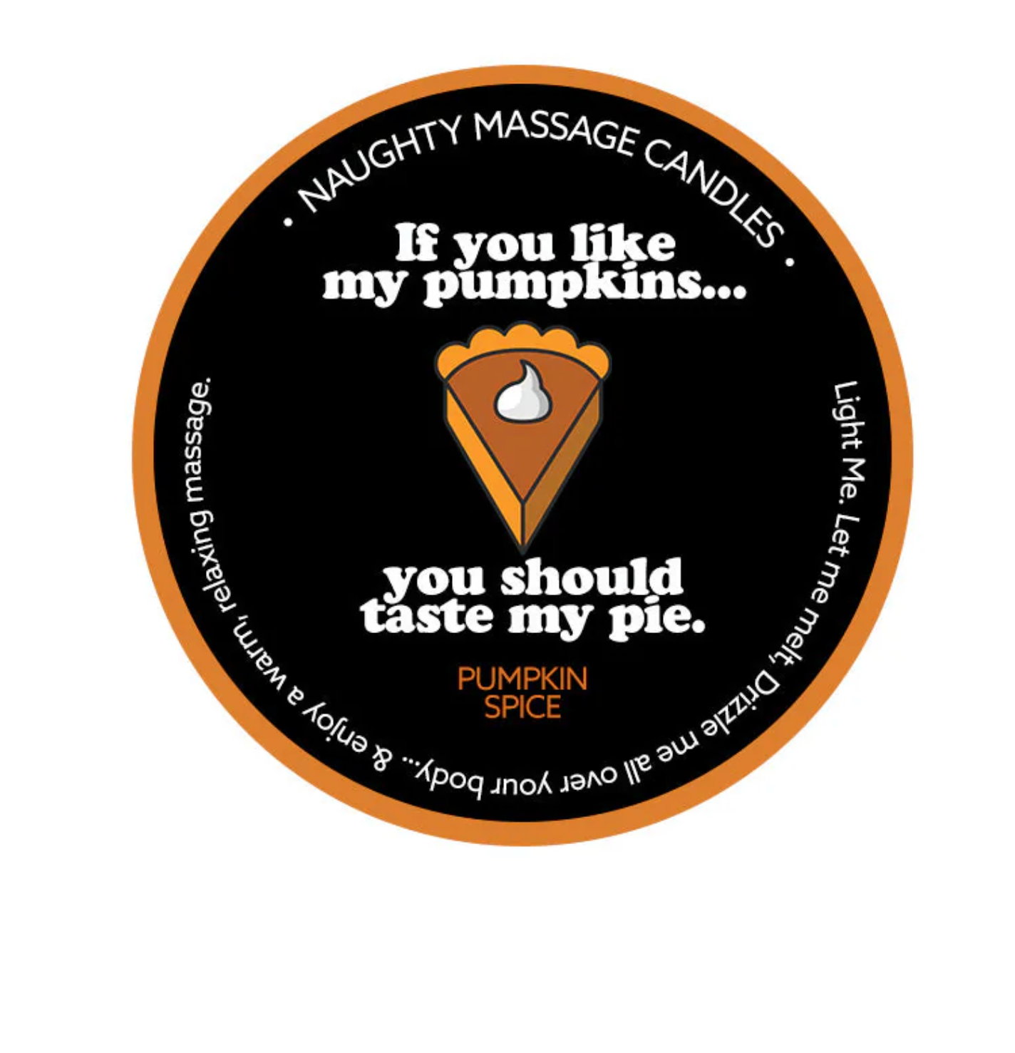 Kama Sutra Halloween Mini Massage Candle 1oz Taste My Pie - Pumpkin Spice