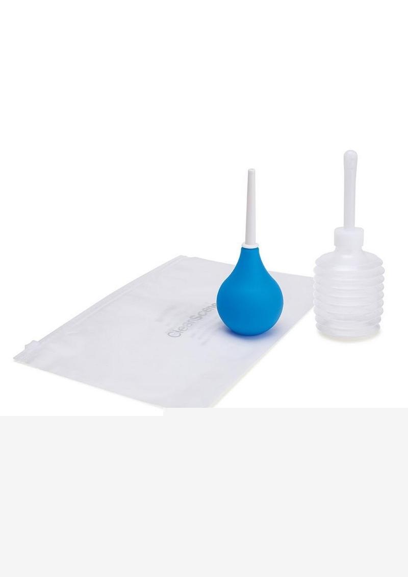 Cleanscene Travel Bulb Douche - Blue/White - 4 Piece/Set