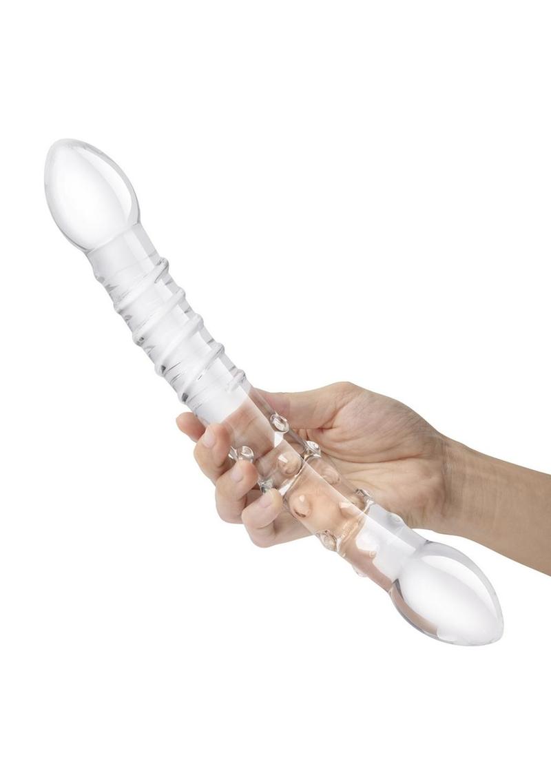 Glas Girthy Double Trouble Dildo – 12 Inch Glass Wand