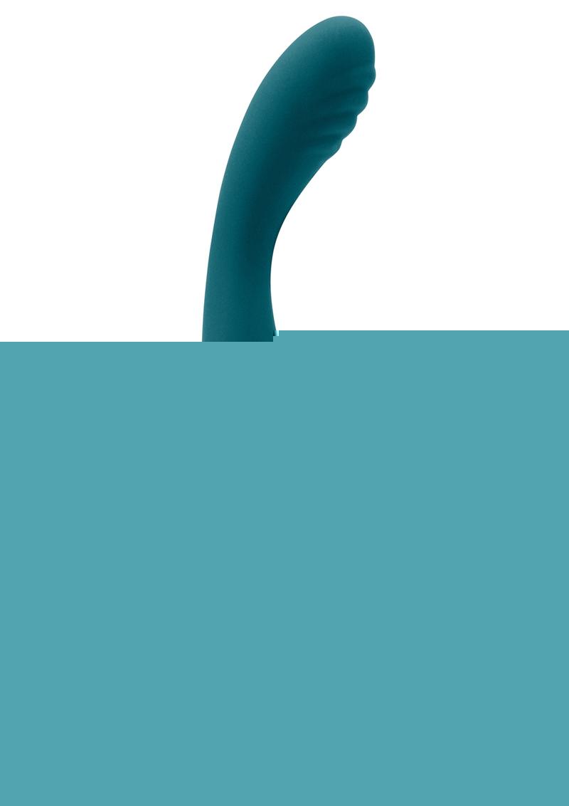 Luxe Lillie Silicone Rechargeable Vibrating Slim Wand Massager - Teal