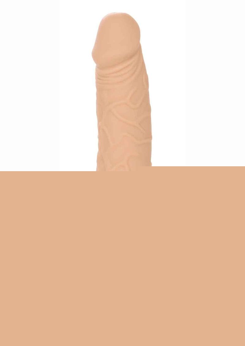 Rechargeable Power Stud Cliterrific Silicone Vibrating Dong - Vanilla