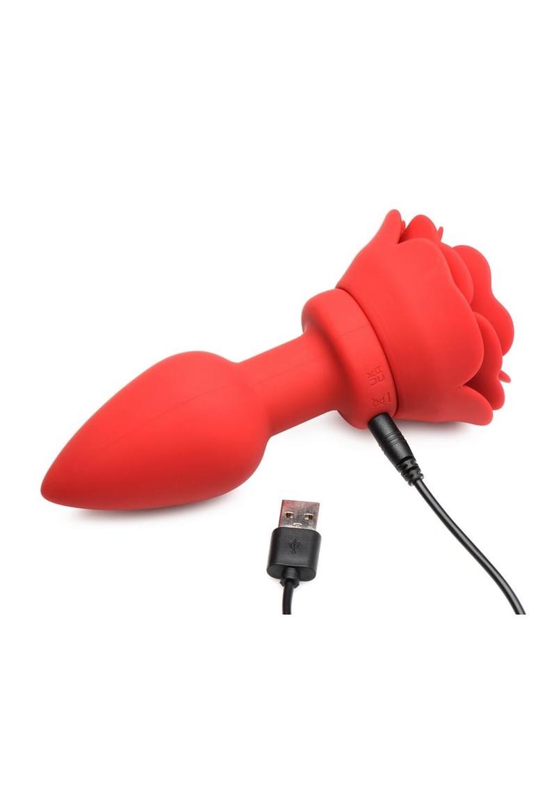 Rechargeable Silicone Vibrating Rose Anal Plug with Remote Control - Its Cassidy Bybee