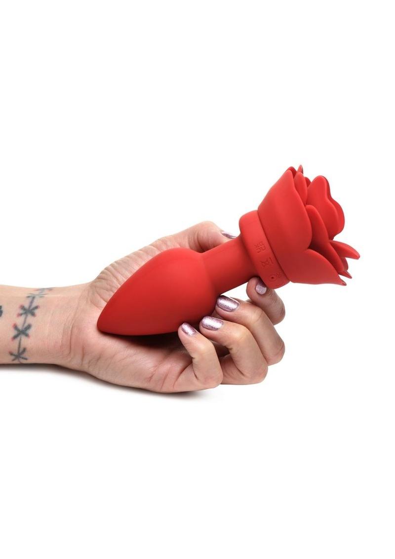 Rechargeable Silicone Vibrating Rose Anal Plug with Remote Control - Its Cassidy Bybee