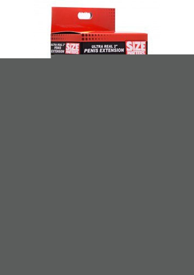 Size Matters Penis Extender Sleeve Realistic - Flesh/Vanilla - 2in