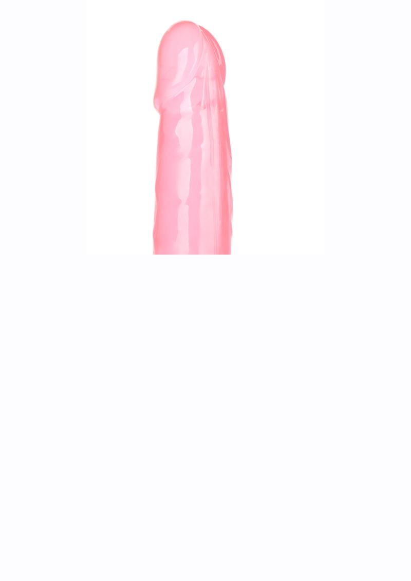 Size Queen Dildo with Balls - Pink - 12in