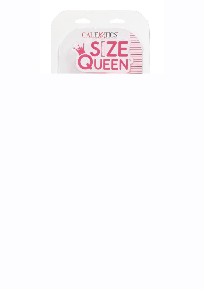 Size Queen Dildo with Balls - Pink - 12in