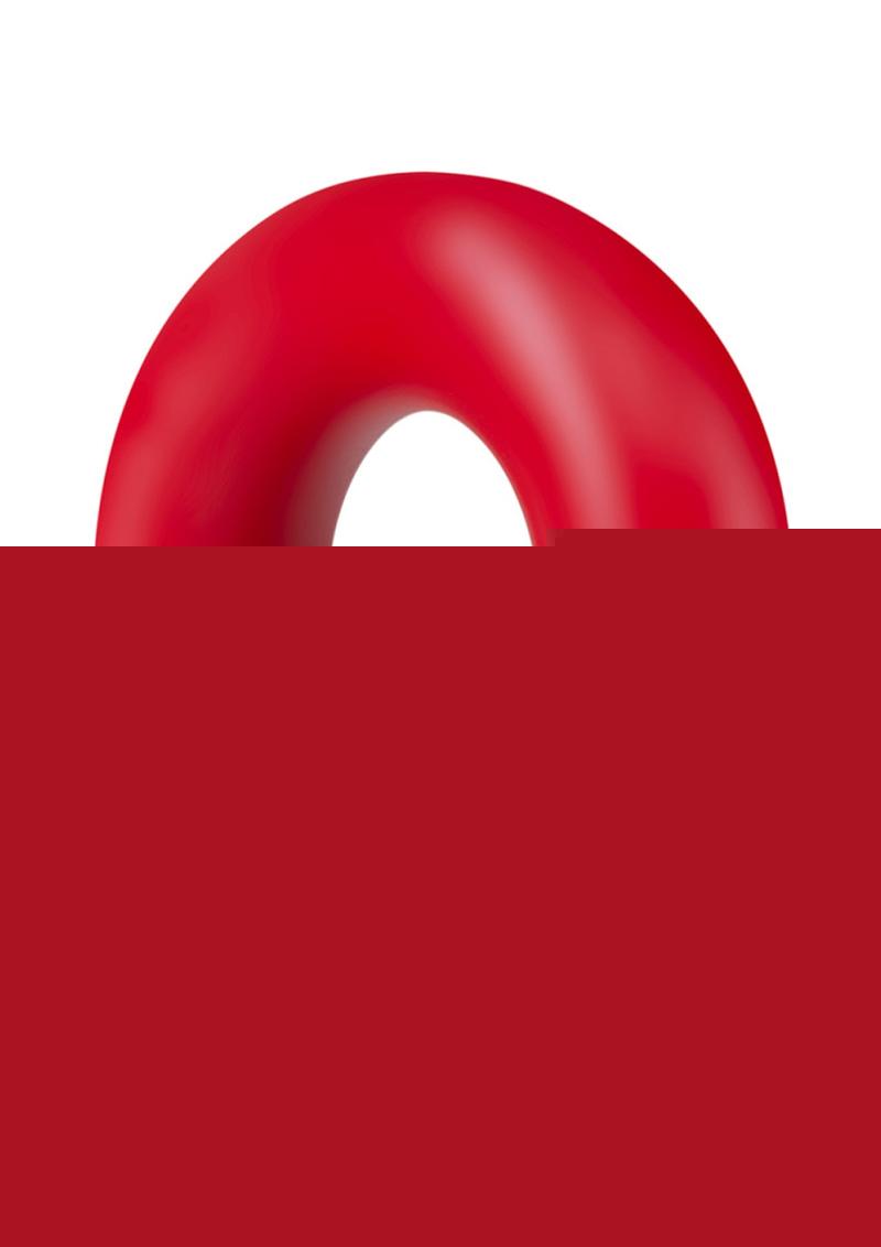 Stay Hard Donut Cock Rings - Red - 2 Pack