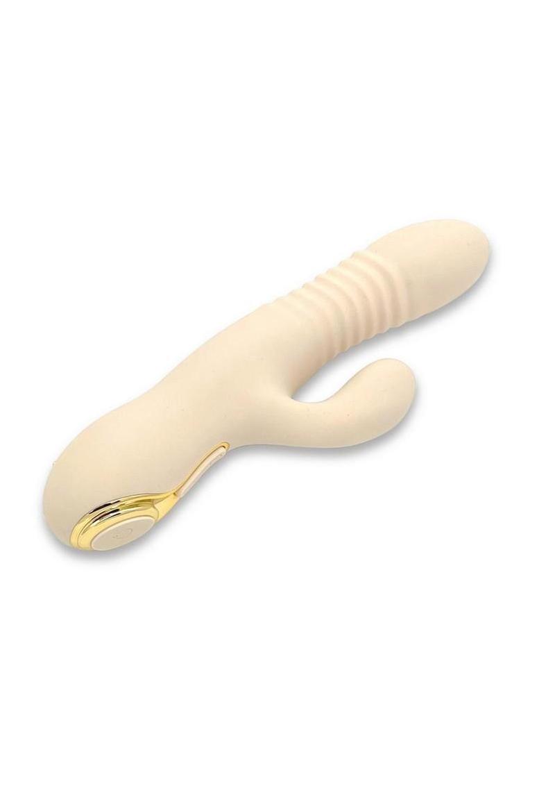 Velvet Gogo All - In - 1 Thruster Rechargeable Silicone Dildo - Its Cassidy Bybee