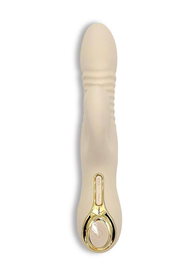 Velvet Gogo All - In - 1 Thruster Rechargeable Silicone Dildo - Its Cassidy Bybee