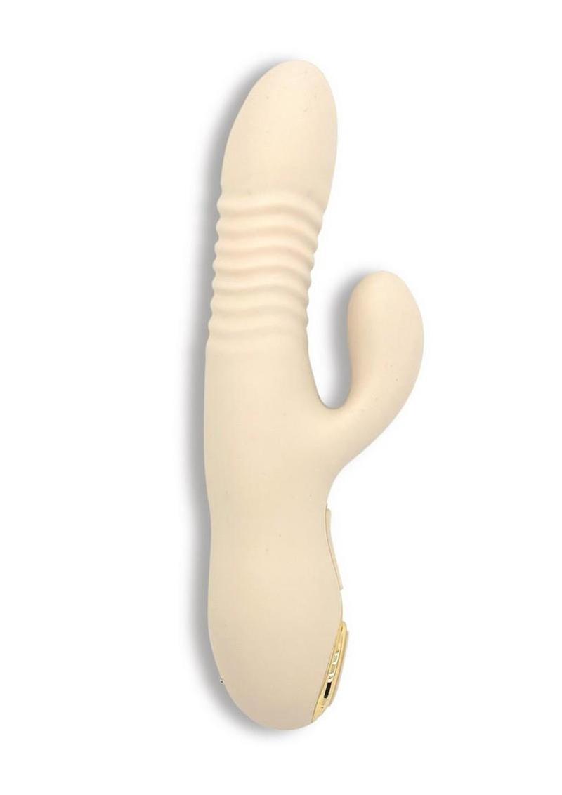 Velvet Gogo All - In - 1 Thruster Rechargeable Silicone Dildo - Its Cassidy Bybee