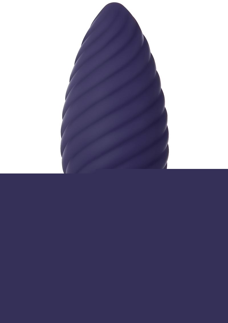 Zero Tolerance Wicked Twister Rechargeable Silicone Vibrating Butt Plug - Purple