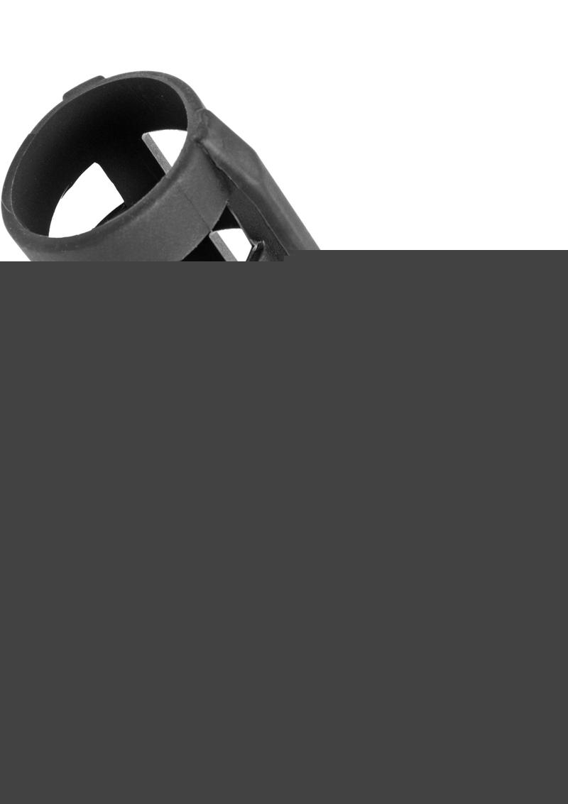 Zeus Electrosex Power Cage Silicone E-Stim Cock and Ball Sheath - Black
