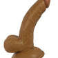 All American Mini Whoppers Curved Dildo with Balls Latin - Caramel - 5in