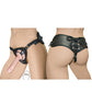 All American Whoppers Realskin Straight Dildo and Universal Harness - Flesh/Vanilla - 5in
