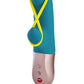 Amorino Silicone Vibrator with Clitoral Stimulator - Blue/Petrol