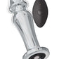 Ass-Sation Remote Control Rechargeable Vibrating Metal Anal Lover - Metal/Silver