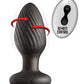 Ass-Sation Remote Vibrating and Rotating Rechargeable Silicone Anal Plug - Black