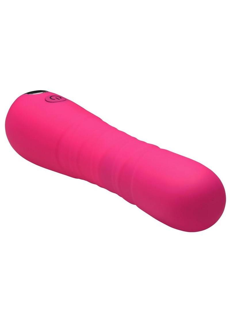 Bang! Thrusting Rechargeable Silicone Vibrator - Pink