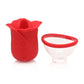 Bloomgasm Lily Lover Sucking and Vibrating Rechargeable Silicone Clitoral Stimulator - Red