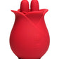 Bloomgasm The Rose Fondle 10x Silicone Rechargeable Massaging Rose Clit Stimulator - Red