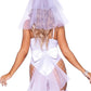 Bridal Babe Lace Garter Bodysuit, Bow and Train Bustle, and Bridal Veil - Its Cassidy Bybee