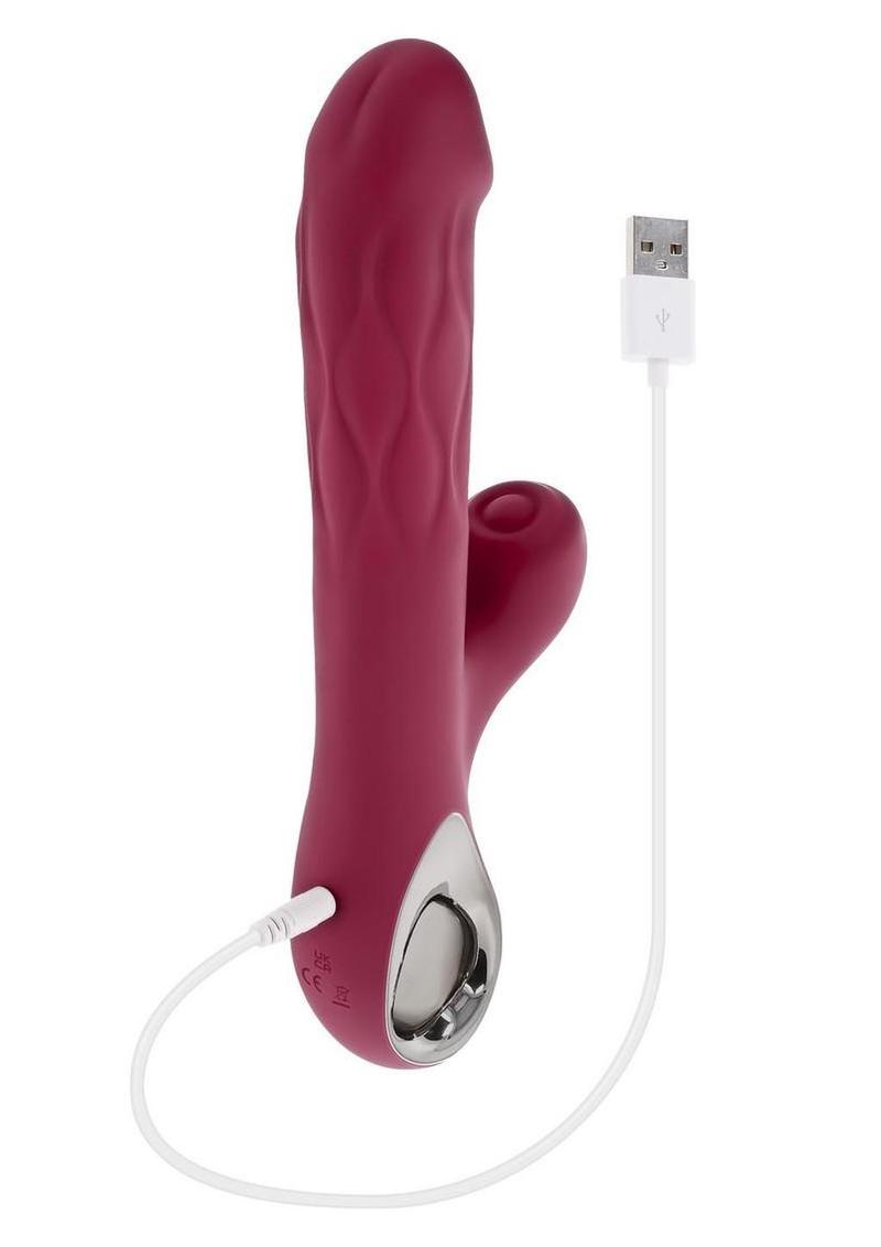Bursting with Pleasure Rechargeable Silicone Dual Rabbit Vibrator