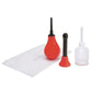 Cleanscene Anal Douche Set with Classic and Flared Base - Black/Red