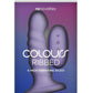 Colours Ribbed Rechargeable Silicone Vibrating Dildo with Remote Control - Purple - 5in