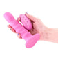 Colours Ribbed Rechargeable Silicone Vibrating Dildo with Remote Control