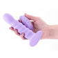 Colours Ribbed Rechargeable Silicone Vibrating Dildo with Remote Control