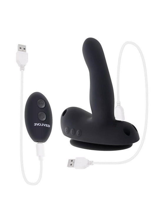 Come Closer Rechargeable Silicone Strap-On Vibrator with Remote
