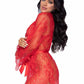 Floral Lace Teddy with Cheeky Thong Back Matching Lace Robe with Scalloped Trim and Satin Tie - Its Cassidy Bybee