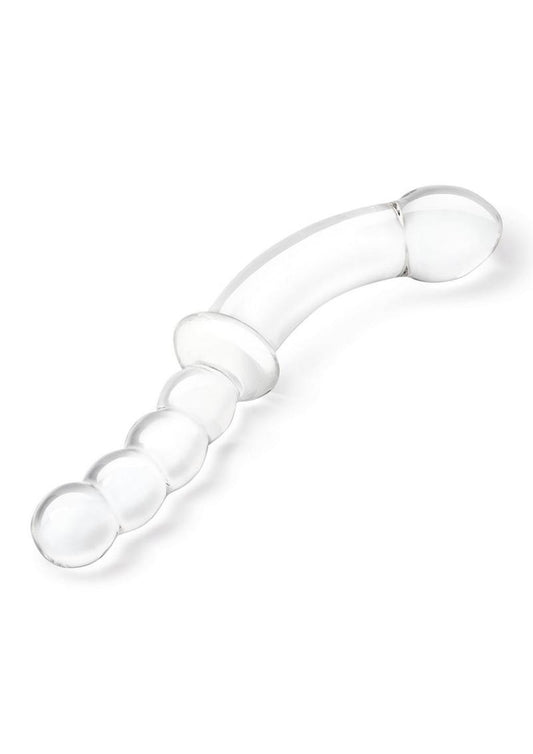 Glas Double Sided Glass Dong with Anal Bead Handle – 12.5 Inch