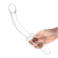 Glas Girthy Ribbed G-Spot Glass Dildo – Double Ended 12 Inch