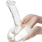 Glas Rideable Standing Glass Dildo – 7.5 Inch Realistic with Stability Base