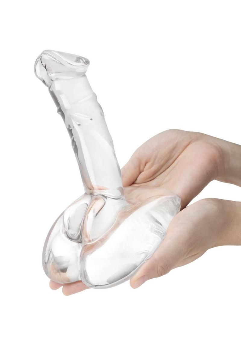 Glas Rideable Standing Glass Dildo – 7.5 Inch Realistic with Stability Base
