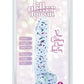 Glittergasm Realistic Clear Dildo with Balls and Suction Cup - Red/Orange/Golden Glitter - Gold/Orange/Red