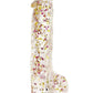 Glittergasm Realistic Clear Dildo with Balls and Suction Cup - Blue/Purple/Violet Glitter - Blue/Purple