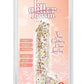 Glittergasm Realistic Clear Dildo with Balls and Suction Cup - Blue/Purple/Violet Glitter - Blue/Purple