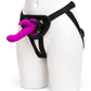 Happy Rabbit Vibrating Strap-On Silicone Vibrating Harness - Purple - Set