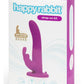 Happy Rabbit Vibrating Strap-On Silicone Vibrating Harness - Purple - Set