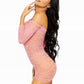 Heart Net Mini Dress with Keyhole Tie Front - Its Cassidy Bybee