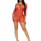 Heart Net Mini Dress with Keyhole Tie Front - Its Cassidy Bybee