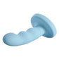 Jaspar Silicone Curved Dildo with Suction Cup - Aqua/Blue - 6in