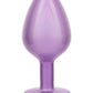 Jewel Amethyst Heart Anal Plug - Purple - Large