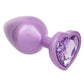 Jewel Amethyst Heart Anal Plug
