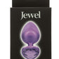 Jewel Amethyst Heart Anal Plug - Purple - Large