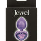 Jewel Amethyst Heart Anal Plug - Purple - Small