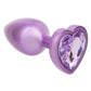 Jewel Amethyst Heart Anal Plug
